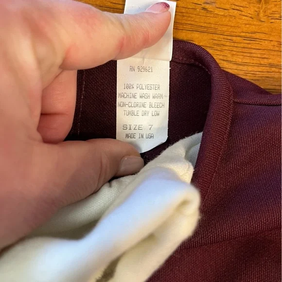 Vintage Little Kings girls MSU maroon white 2 pc cheerleader outfit dress size 7 - Picture 6 of 9